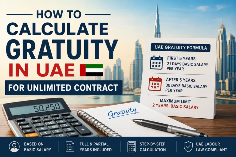 How to Calculate Gratuity in UAE for Unlimited Contract